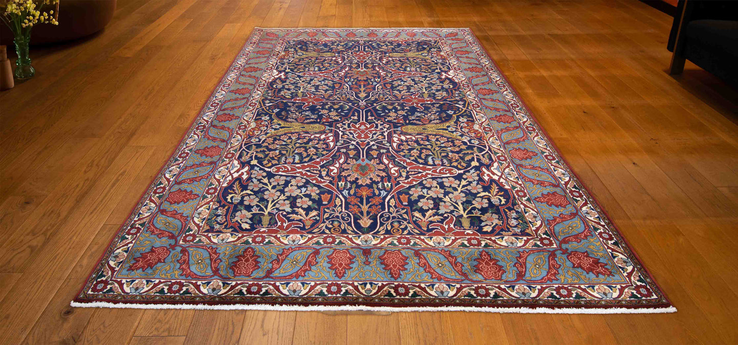 PERSIAN TEBRIZ HAND MADE CARPET 6'7"X9'9"