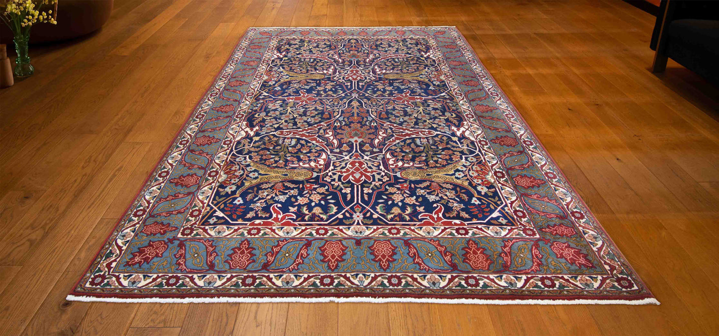 PERSIAN TEBRIZ HAND MADE CARPET 6'7"X9'9"